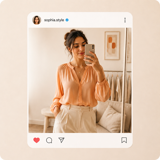 Social proof-influencer wearing the same piece